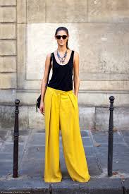 Black And Yellow Striped Palazzo Pants 7 Summer Perfect Yellow Looks Moda Para Mujer Moda Estilo Pantalon Mostaza
