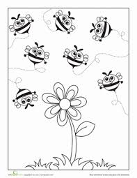 Busy Bees Worksheet Education Com Bee Coloring Pages Coloring Pages Insect Coloring Pages