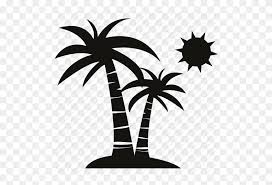 Palm tree clipart transparent background. The Beach Png Black And White Transparent The Beach Black Travel Clipart Black And White Stunning Free Transparent Png Clipart Images Free Download