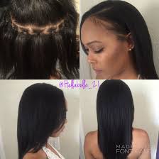 Braidless Sew In On Natural Hair Healthy Hair Is The Best Hair Micro Ring Loop Hair Extensions Natural Hair Styles Braidless Sew In Natural Hair Salons