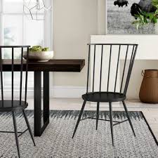 Mistana Vecchia Metal Slat Back Side Chair Wayfair In 2020 Dining Chairs Metal Dining Chairs Solid Wood Dining Chairs