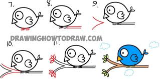 Bird Drawing For Kids Easy Step By Step How To Draw Cute Cartoon Bird Illustration From Arrow Shape Easy Tutorial For Kids How To Draw Step By Step Drawing Tutorials Cartoon Birds Simple Bird Drawing Bird Drawings