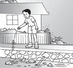 Kerja keras mereka membersihkan aliran air dari sampah. Gambar Anak Membuang Sampah Di Sungai Goreng
