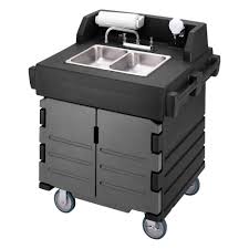 h portable sink cart w