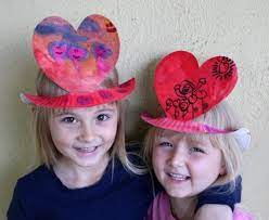 Hat Craft From Paper Plates Alpha Mom Valentine Hats Hat Crafts Preschool Valentine Crafts