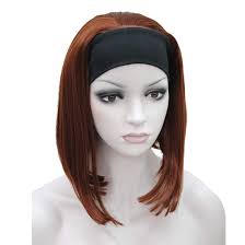 Amazon.com : Lydell Short Straight Bob Headband Wig 3/4 wig short half  Synthetic hair wig (130 Copper Red) : Beauty & Personal Care