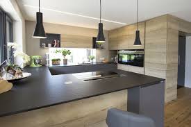 Moderne Kuche In Eiche Und Grau Moderne Kuche Haus Kuchen Wohnung Kuche
