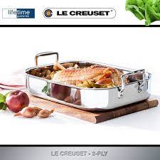 Furniture available exclusively at wayfair! Le Creuset 3 Ply Rectangular Roaster Cookfunky