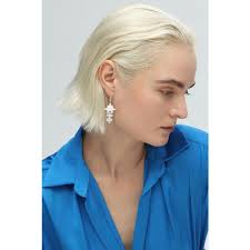 Silver Jigsaw Puzzle Dangle Earrings