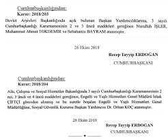 Genel olarak yürütmenin düzenleyici işlemler yapma yetkisi. Son Dakika Cumhurbaskanligi Kararnamesi Ile 4 Kuruma Atama Yapildi Kamu Personeli Haberleri