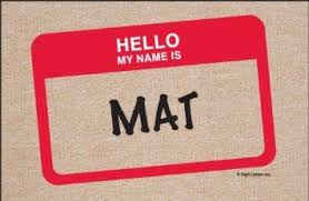 Amazon Com Hello My Name Is Mat Doormat Patio Lawn Garden Door Mat Mats Cat Rug