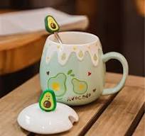 Amazon.com: Coffee Mug Cups Ceramic Tea Cup Fruits Avocado ...