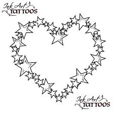 Star Heart Tattoo Flash Star Tattoos Heart Tattoo Designs Heart Tattoo