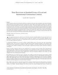 Standard forms of contract commonly used in malaysia. Https Ir Unimas My 3133 1 Time 20provisions 20in 20standard 20forms 20of 20local 20and 20international 20construction 20contract Pdf