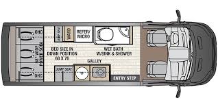 How tall are class c motorhomes? Class B Motorhome Floorplans Giant Rv