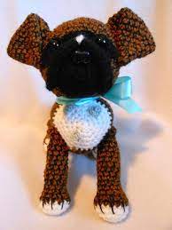 Custom Crochet Dog Boxer Dog Made To Look Like Owner S Dog Canine Stuffed Dog Stuffed Animal Pet Memorial Look Like Pet Dog Memorial Boxer Dogs Crochet Dog Dog Memorial
