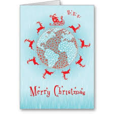 Retro Christmas Around The World Greeting Card Retro Christmas Holiday Cards Christmas Greetings