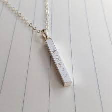Personalized Japanese Necklace Engraved Name Bar Necklace Vertical Bar Necklace Sterling Engraved Bar Necklace Vertical Bar Necklace Bar Necklace Personalized