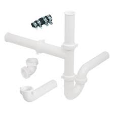 Chemical drain cleaners never fully open the pipe. Double Bowl Kitchen Sink And Disposer Drain Kit With Offset Hd Supply