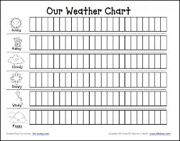 kindergarten and preschool weather chart preschool weather