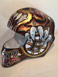 Carnival, theatrical, sports, professional, protective, military. Tuukka Rask Boston Bruins 2017 Mask Slater Lettering And Graphics Facebook