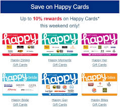 If your order exceeds the amount on your gift card(s), you must use another form of payment for the difference. Expired Giftcards Com Earn Up To 10 Rewards On Select Happy Gift Card Brands Ends 9 2 19 Gc Galore
