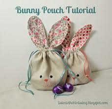 Place folded ear in the side seam 3.5″ from the front. Free Pattern Bunny Ear Drawstring Pouch Bunny Bags Easter Crafts Pouch Pattern