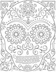 These pumpkin coloring pages are great for halloween, fall, and thanksgiving. Day Of The Dead Sugar Skull Coloring Page Hallmark Ideas Inspiration