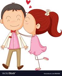 Couple In Love Vector Image On Vectorstock Valentines Day Cartoons Valentine Cartoon Love Cartoon Couple