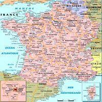 Cartes de france regions et departements. Carte De France Divisions Regions Departements Et Villes