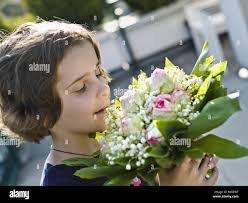 Bouquet roses lilies valley hi-res stock photography and images