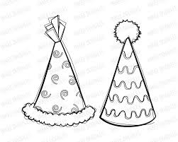 Birthday Party Hat Clipart Black And White Pin By Tracy Sanchez On Doodles Drawings Digital Stamps Clip Art Birthday Clips