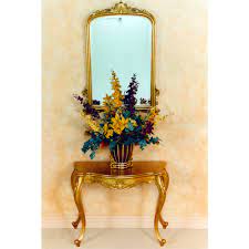Antique reproduction console table console table set with mirror 1. Hall Table Mirror Console Table Mahogany By Hand