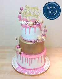 Rose Gold 30th Birthday Cake For Her Pink And Gold Drip Cake Made By The Foxy Cake Co 30th Birthday Cake For Women My Birthday Cake Pink Birthday Cakes