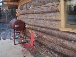 Logs are wood and that means they are susceptible to moisture. What Was The Reason For The Large Space Between Logs On Old Log Cabins That Had To Be Filled In With Some Type Of Cement Quora