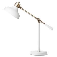 34 99 Crosby Schoolhouse Desk Lamp White Includes Cfl Bulb Threshold Target White Desk Lamps Desk Lamp White Lamp