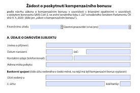 Čtěte, kdo má na bonus nárok, kdo ho vyplácí a jak je to s kontrolami. Formular Zadost O Podporu 25000 Pro Osvc Kompenzacni Bonus Kalkulacka Online