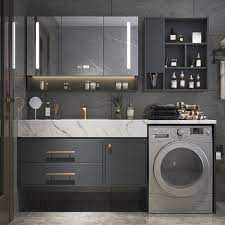 Supply Nordic Washing Machine All-in-One Cabinet Balcony Combination Light Luxury Bathroom Cabinet Smart Bathroom Sink Wash Face Basin Cabinet-
