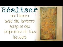 Tableau Texture Aux Tampons Scrap Toiles Peinture Acrylique Peindre Un Tableau Tableau