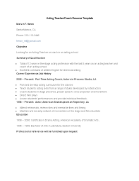 Acting Teacher Coach Resume Download This Acting Teacher Coach Resume Template And After Downloading You Can Coaching Teachers Acting School School Template