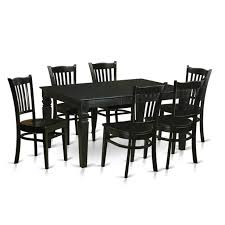 A kitchen table set can be the center of style for your kitchen or dining room. Dining Room Sets With 6 Table 6 Chairs 44 Black 7 Piece Walmart Com Walmart Com
