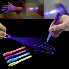 Superhomuse 1pc Uv Light Pen Invisible Ink Pen With Built In Uv Light Magic Marker Color Random Walmart Com Walmart Com