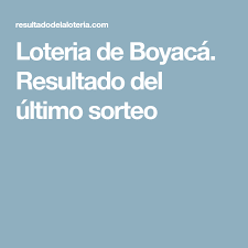 6 julio, 20196 julio, 2019 por admin. Loteria De Boyaca Resultado Del Ultimo Sorteo Loteria Boyaca Sorteo