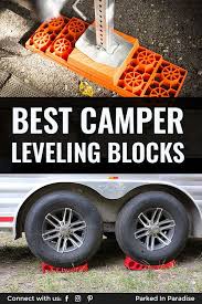 Leveling an rv or camper trailer with blocks, ramps, and pads. Best Leveling Blocks And Ramps For Your Rv Rv Leveling Blocks Camping Accessories Family Camping Trip