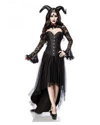These gothic costumes are perfect for halloween as well as theme parties. Gothic Demon Lady Costume With Horns Buy Karneval Universe