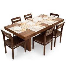 6 seater dining set with bench in light walnut finish. Jordan Barcelona 6 Seater Dining Table Set Thearmchair