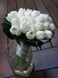 White Tulip Bridal Bouquet Tulip Bridal Bouquet Tulip Wedding White Wedding Bouquets
