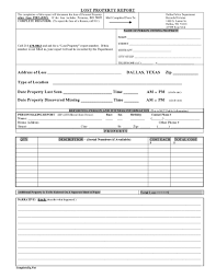 Police Report Template For Theft Report Template Police Report Police