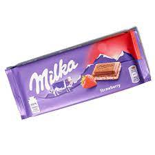 Milka Strawberry Milk Chocolate Bar Sweetzy