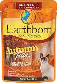 Tiki cat gourmet whole canned food. Earthborn Holistic Autumn Tide Tuna Dinner With Pumpkin In Gravy Grain Free Cat Food Pouches 3 Oz Pouch Case Of 24 Chewy Com